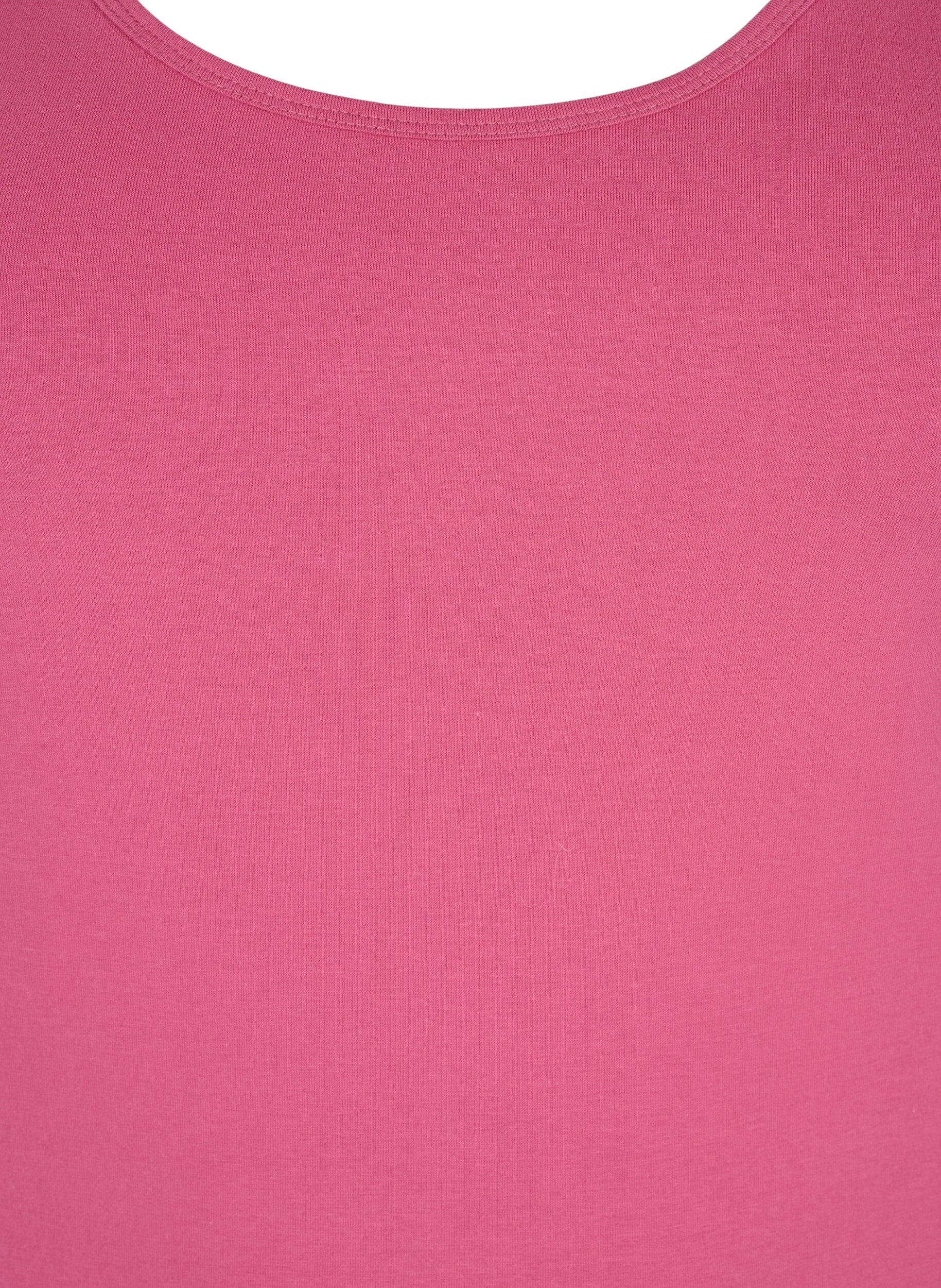 Zizzi Solide Farbe Grundoberteil aus Baumwolle, Rot, Packshot image number 2