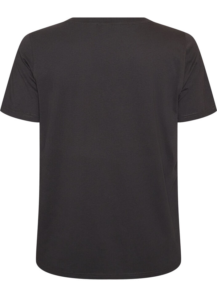 T-Shirt aus Baumwolle mit Frontprint, Grau, Packshot image number 1