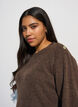 Strickbluse mit Knopfleiste, Braun, Model image number 3