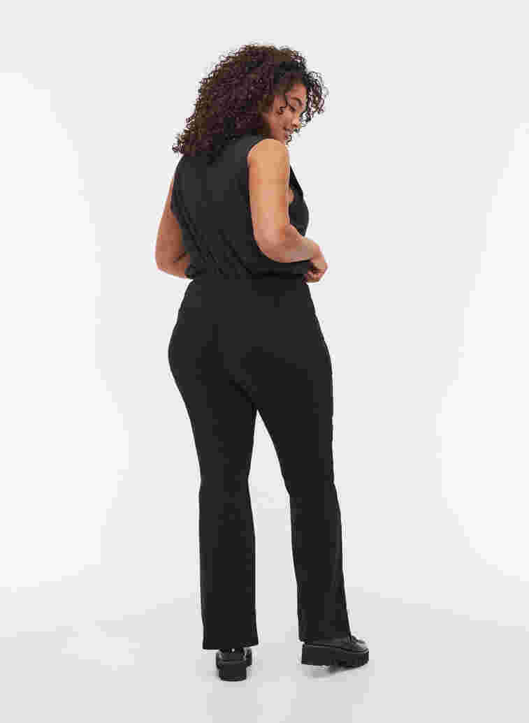Flared Hose aus Viskosemischung, Black, Model image number 1