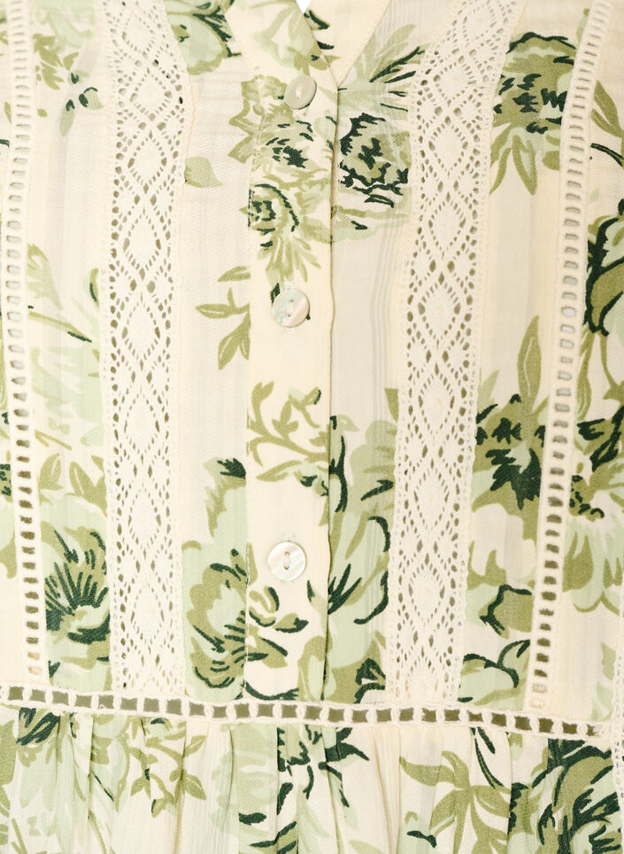 Bluse mit Print und 1/2-&Auml;rmeln, Gr&uuml;n, Packshot image number 2