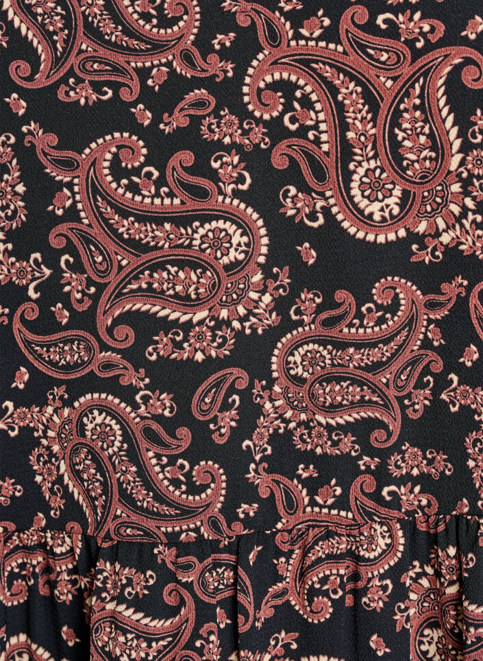 Kurzarmkleid mit A-Linie und Teilungsn&auml;hten, Schwarz, Packshot image number 2