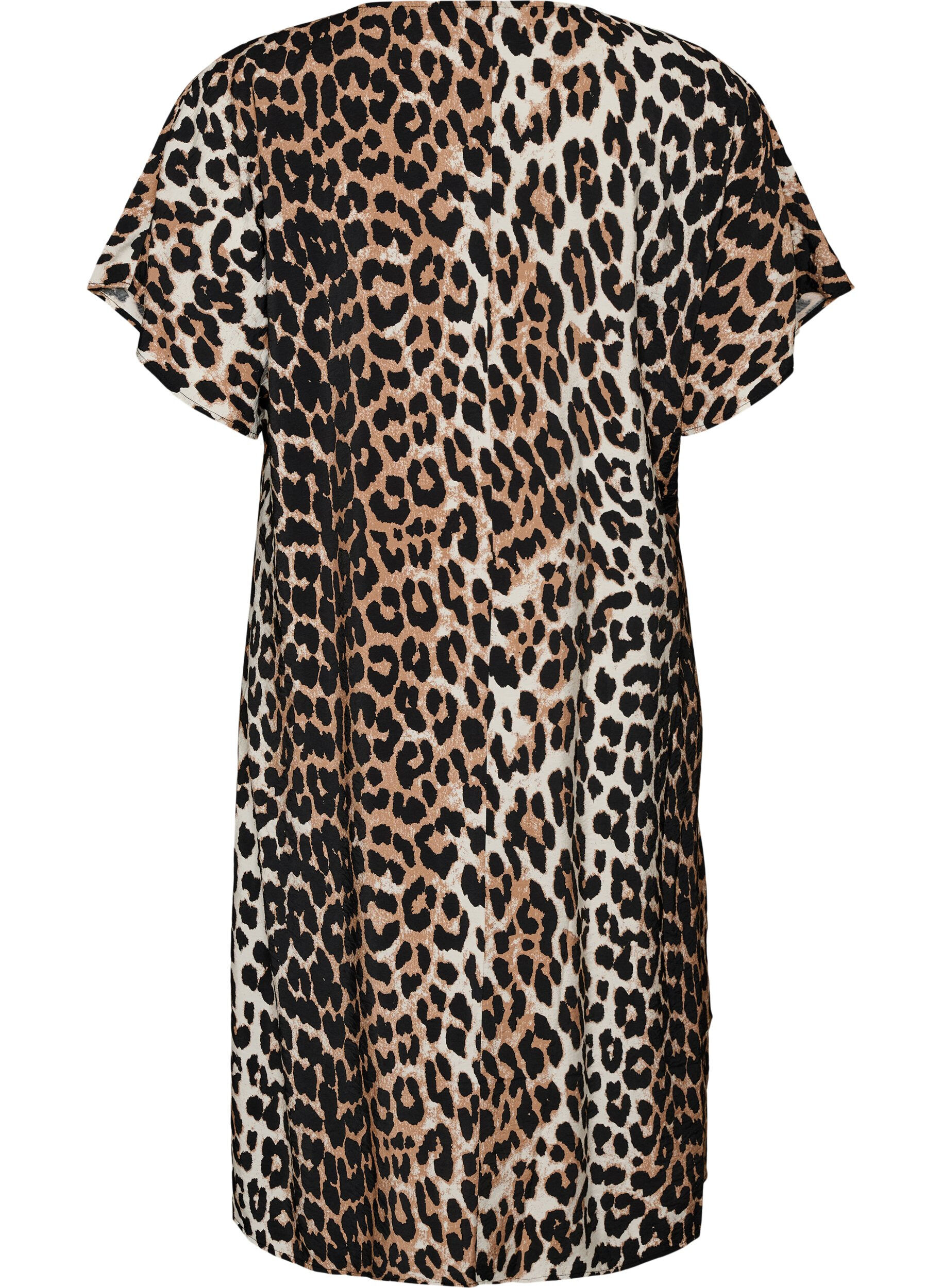 ZizziKleid aus Viskose mit V-Ausschnitt, Braun, Packshot image number 1