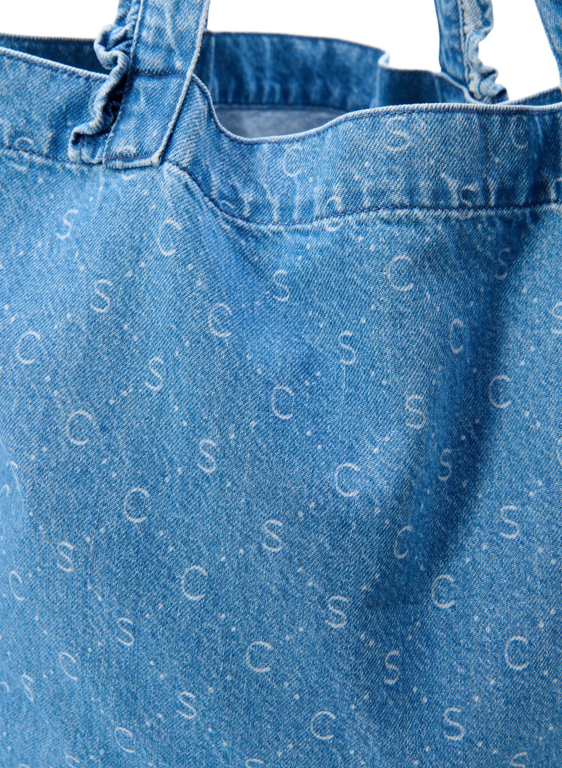 Zizzi Einkaufstasche aus Denim, Light Blue Denim, Packshot image number 2