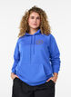 Hoodie mit gesticktem Frontmotiv, Blau, Model image number 0