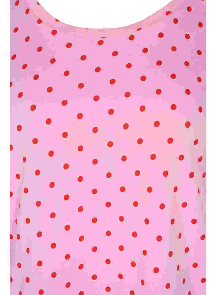 Gepunktetes T-Shirt aus Baumwolle, Prism Pink W. Dot, Packshot image number 2