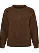 Locker gestrickte Bluse mit Alpaka und Wolle, Braun, Packshot image number 0
