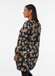 Kurzes Baumwollkleid mit Gummisaum und langen &Auml;rmeln, Schwarz, Model image number 2