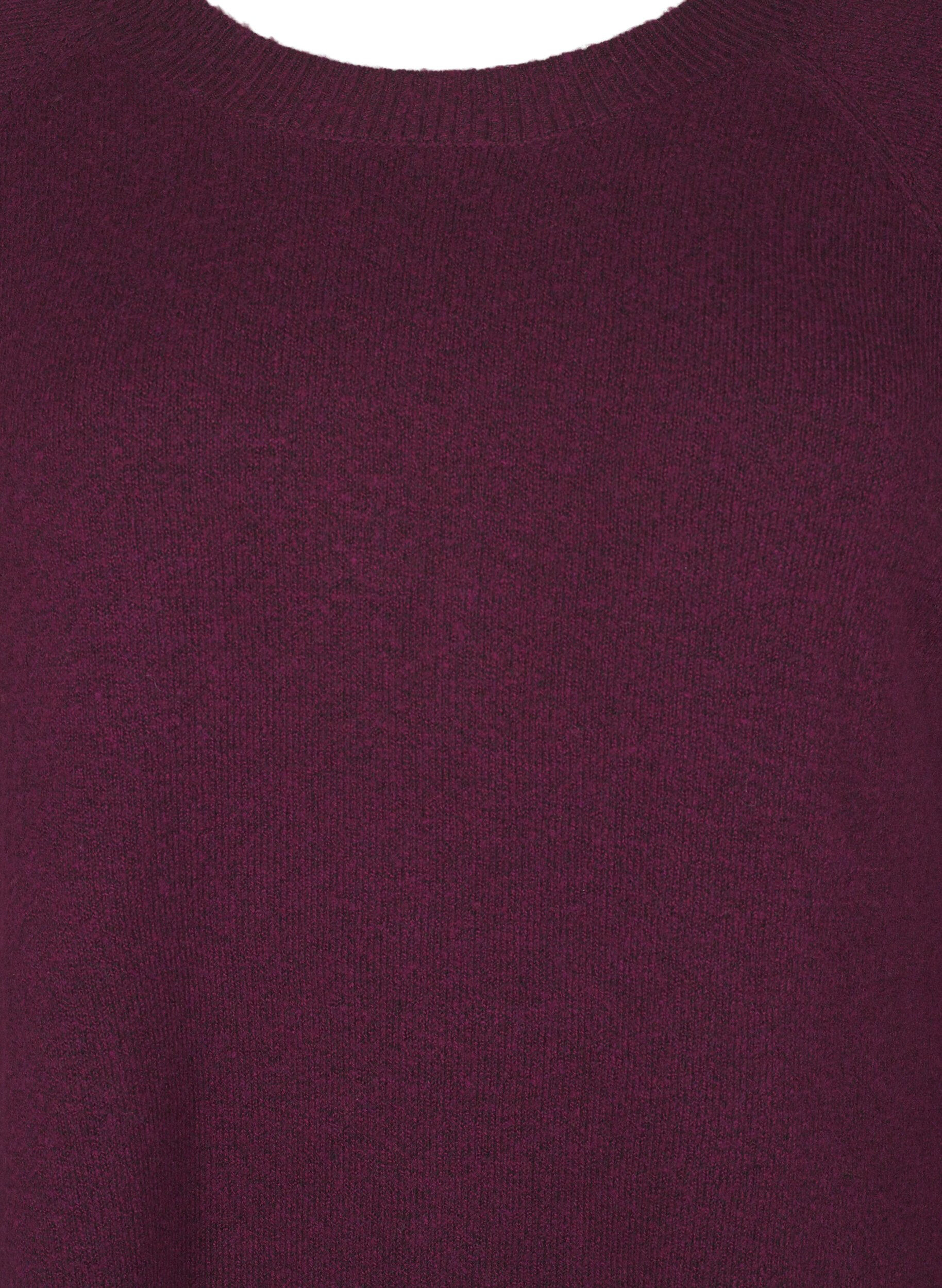 Zizzi Strickbluse mit Perlendetails, Potent P. Black Mel., Packshot image number 2