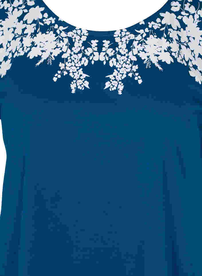 T-Shirt aus Baumwolle mit Printdetails, Poseidon Mel Feather, Packshot image number 2