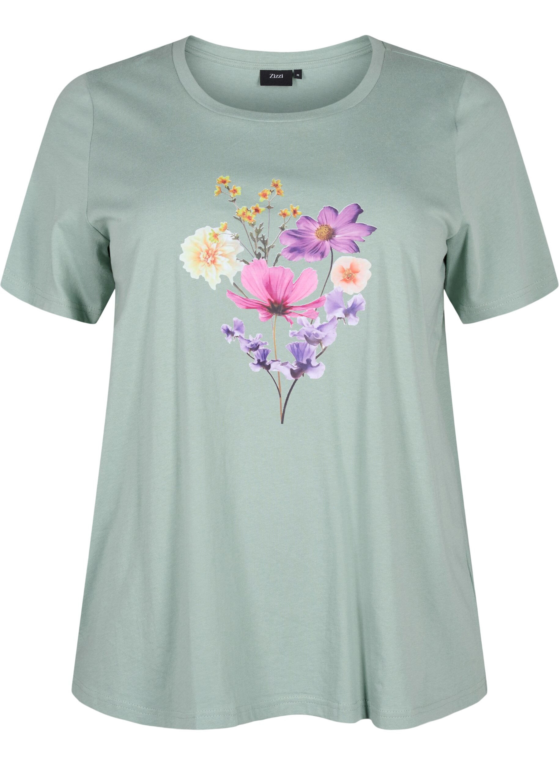 Zizzi T-shirts mit Blumenmotiv, Chinois G. w. Flower, Packshot image number 0