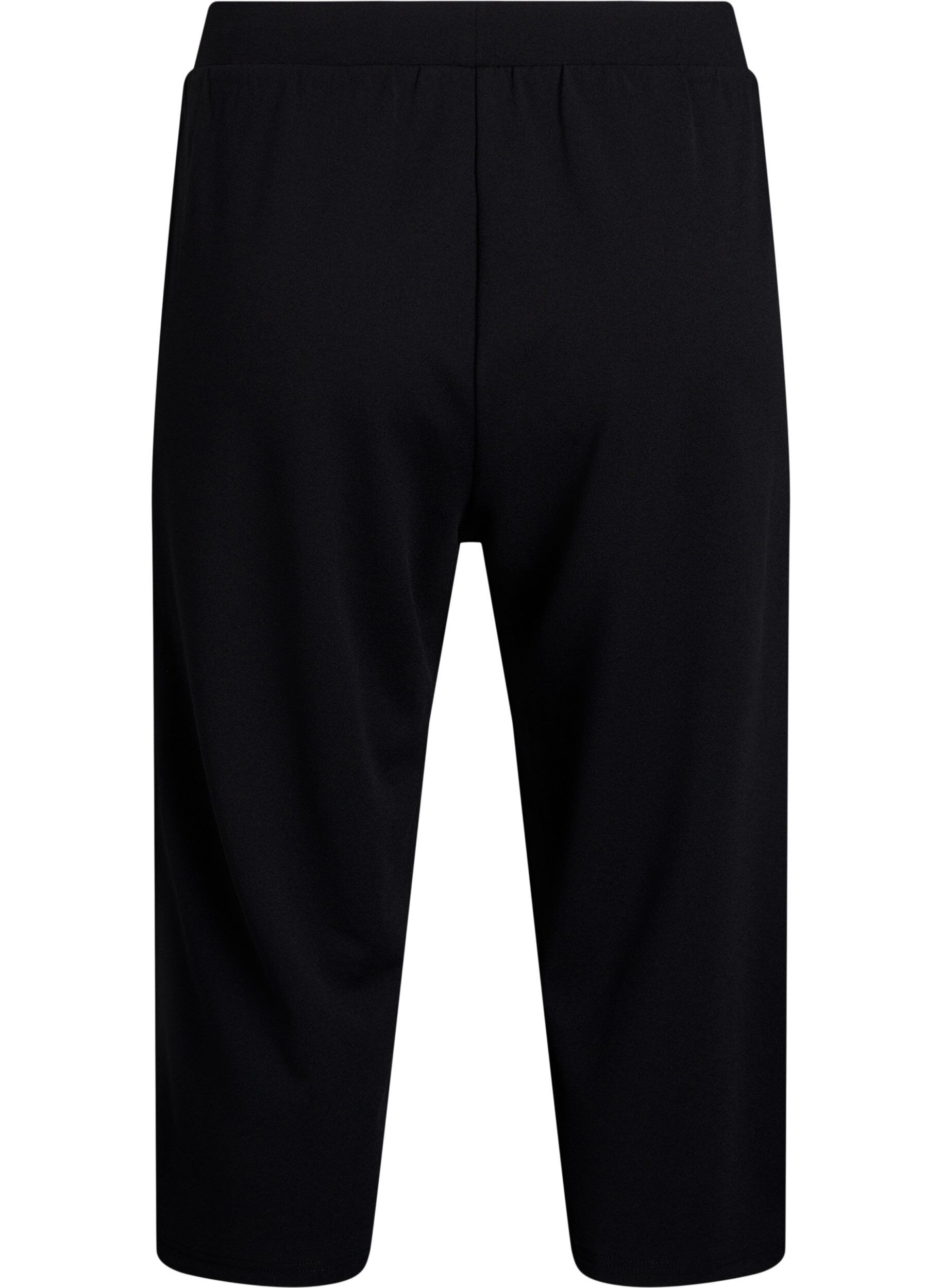 Zizzi FLASH - Hochtaillierte Knickerbocker mit lockerem Schnitt, Schwarz, Packshot image number 1