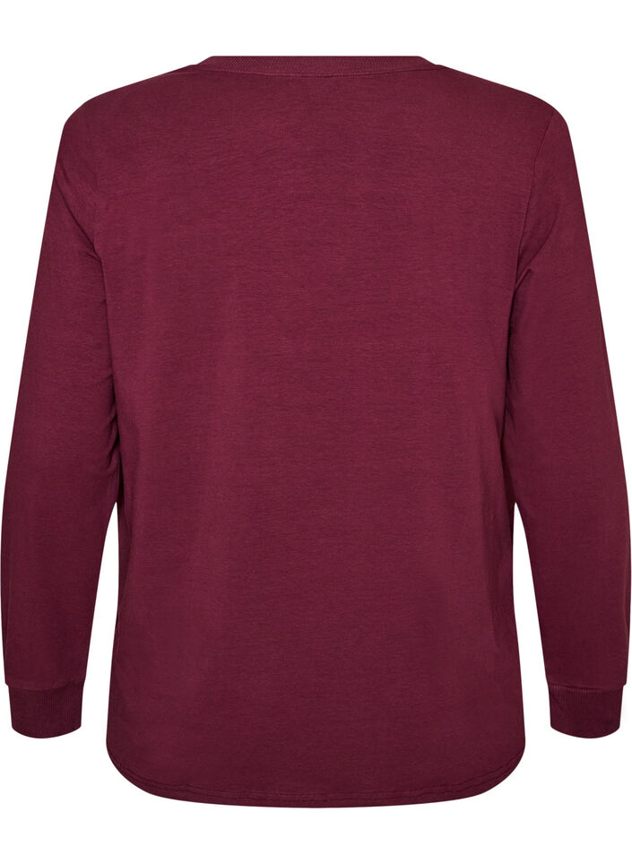 Nachtbluse mit Print, Rot, Packshot image number 1