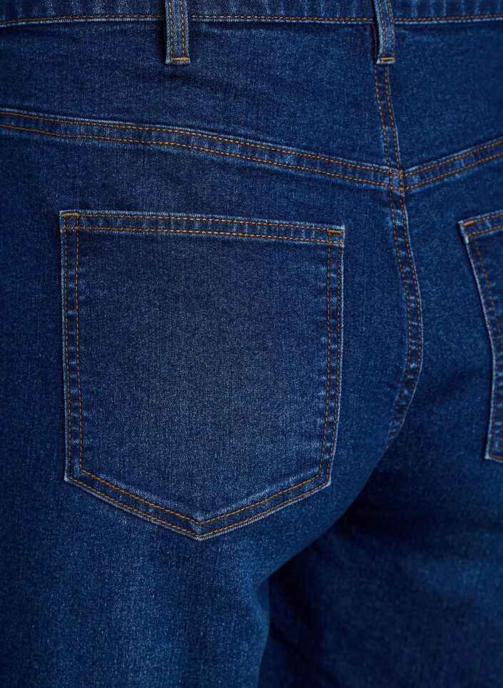 FLASH - Locker sitzende Jeansshorts mit hoher Taille, Blau, Packshot image number 3
