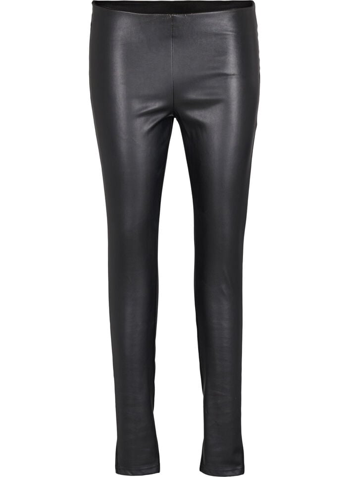 Leggings aus Lederimitat, Black, Packshot image number 0