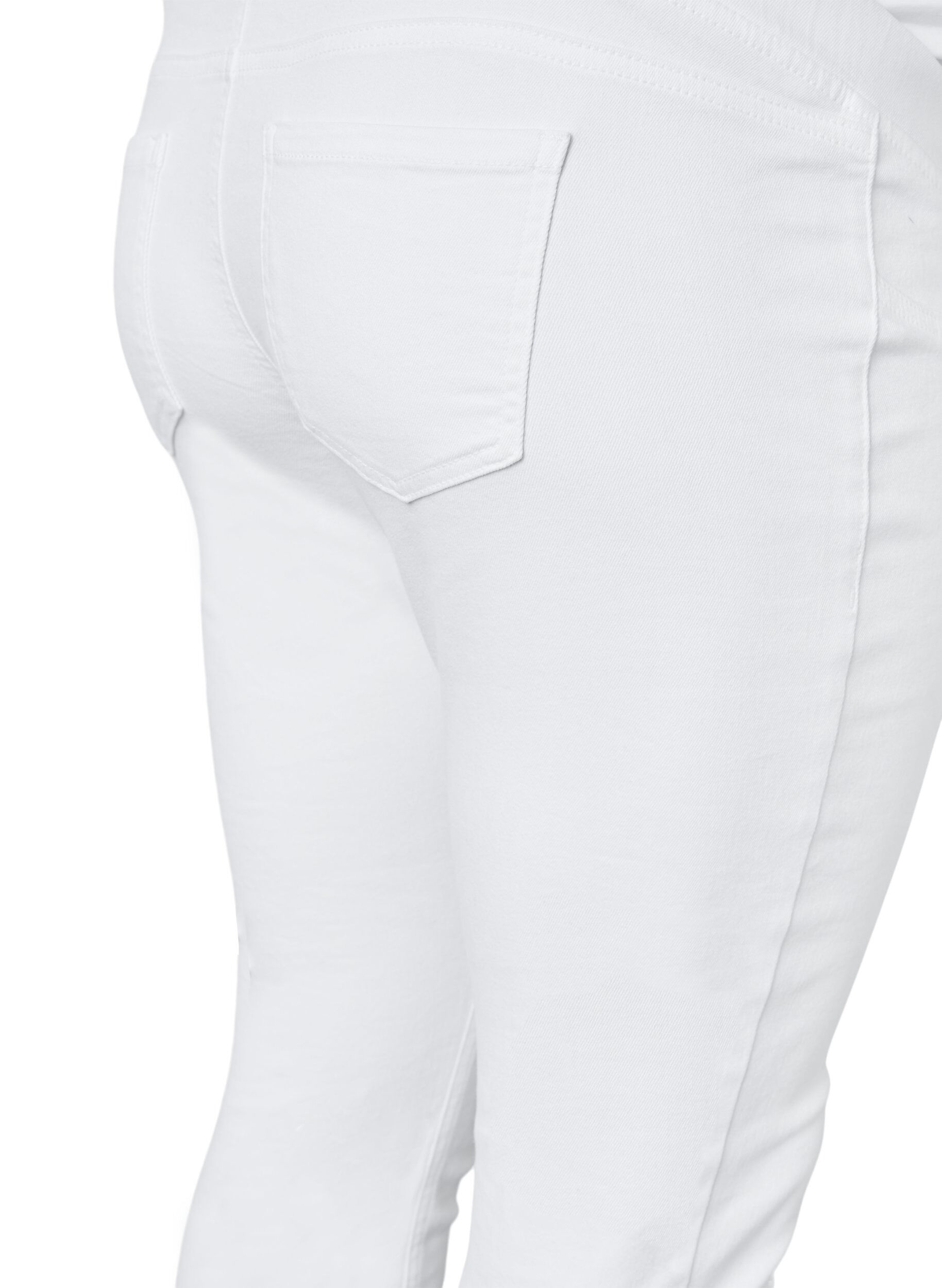Zizzi Schwangerschafts-Jeggings aus Baumwolle, White, Packshot image number 3