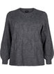 Gestrickter Pullover mit Lochmuster, Dark Grey Melange, Packshot image number 0
