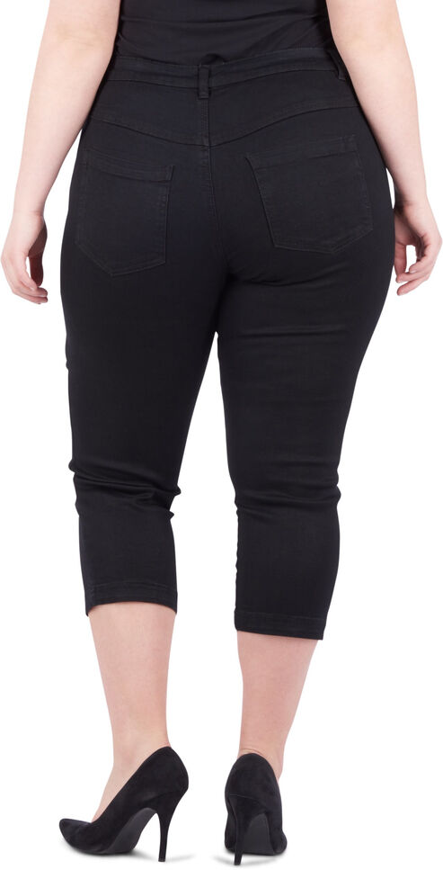 Slim Fit Emily Capri Jeans, Schwarz, Packshot image number 4