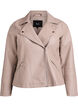 Bikerjacke aus Kunstleder, Grau, Packshot image number 0