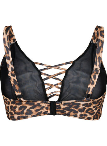 Bikini-BH mit Leopardenmuster und String-Detail, Autentic Leopard, Packshot image number 1