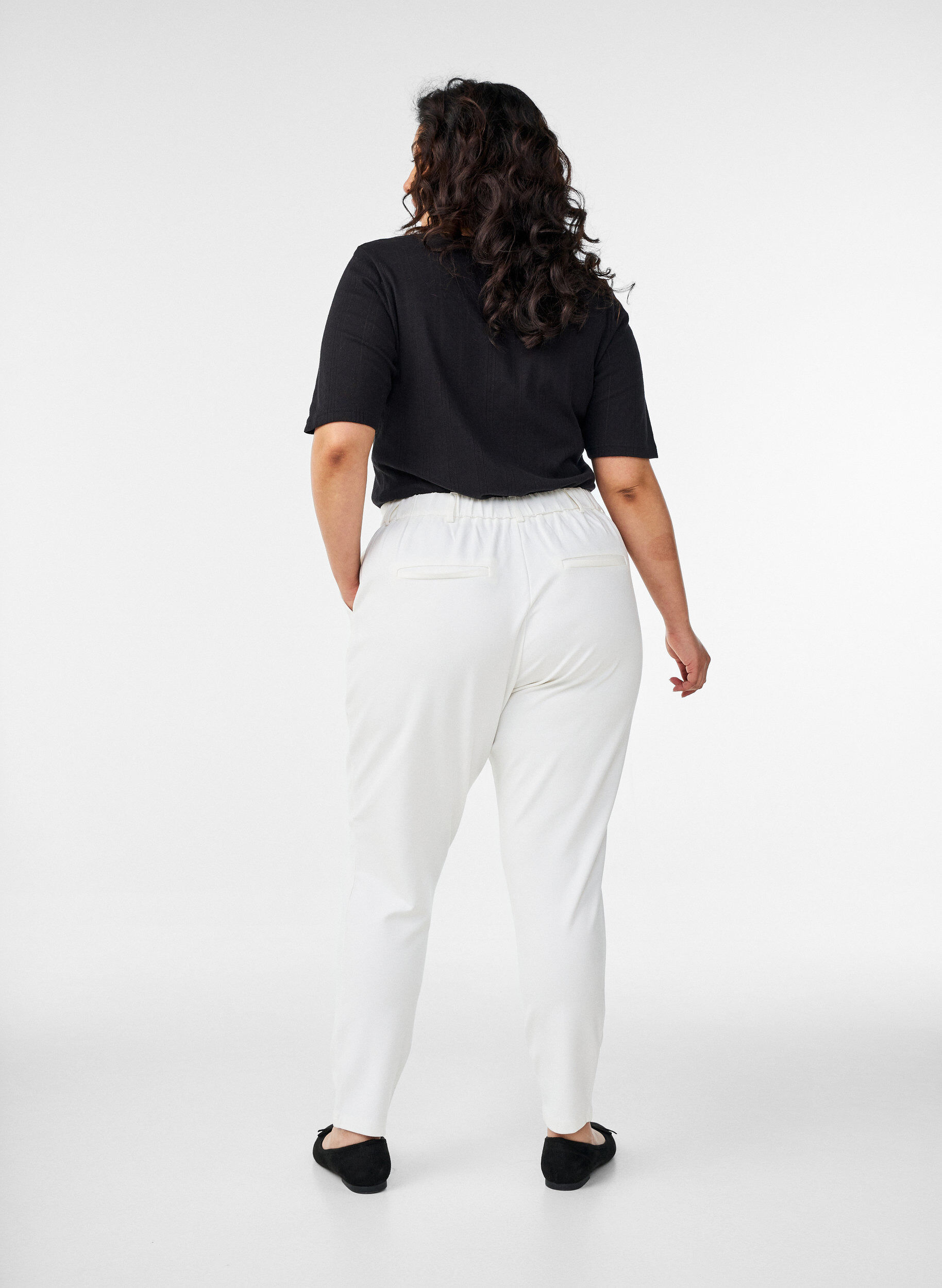 ZizziGek&uuml;rzte Maddison Hose, Wei&szlig;, Model image number 1