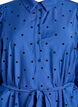Gepunktetes Midikleid mit abnehmbarem Bindegürtel, Blau, Packshot image number 2