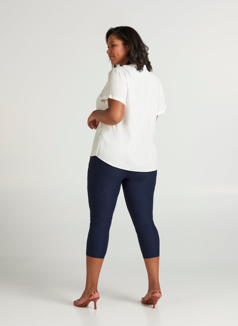 Slim Fit 3/4-Hose mit Reißverschluss, Night Sky, Model image number 1