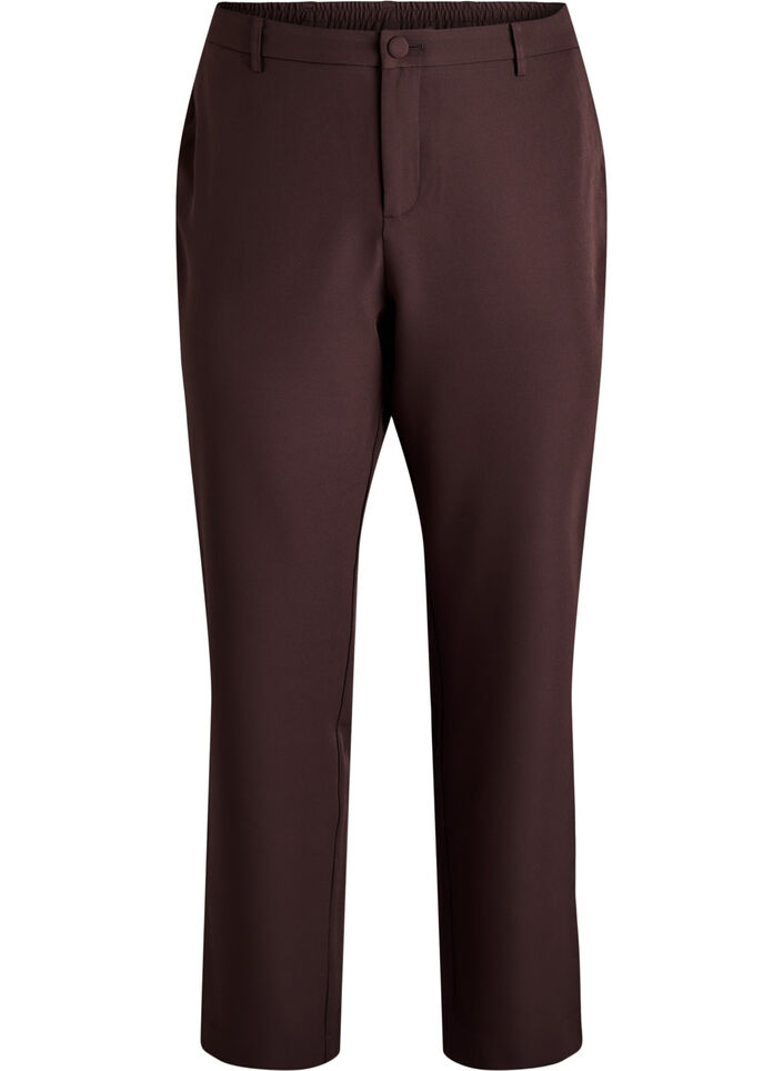 Hose mit Taschen und geraden Beinen, Braun, Packshot image number 0
