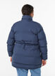 Mittellange Pufferjacke mit verstellbarer Taille, Blau, Model image number 2
