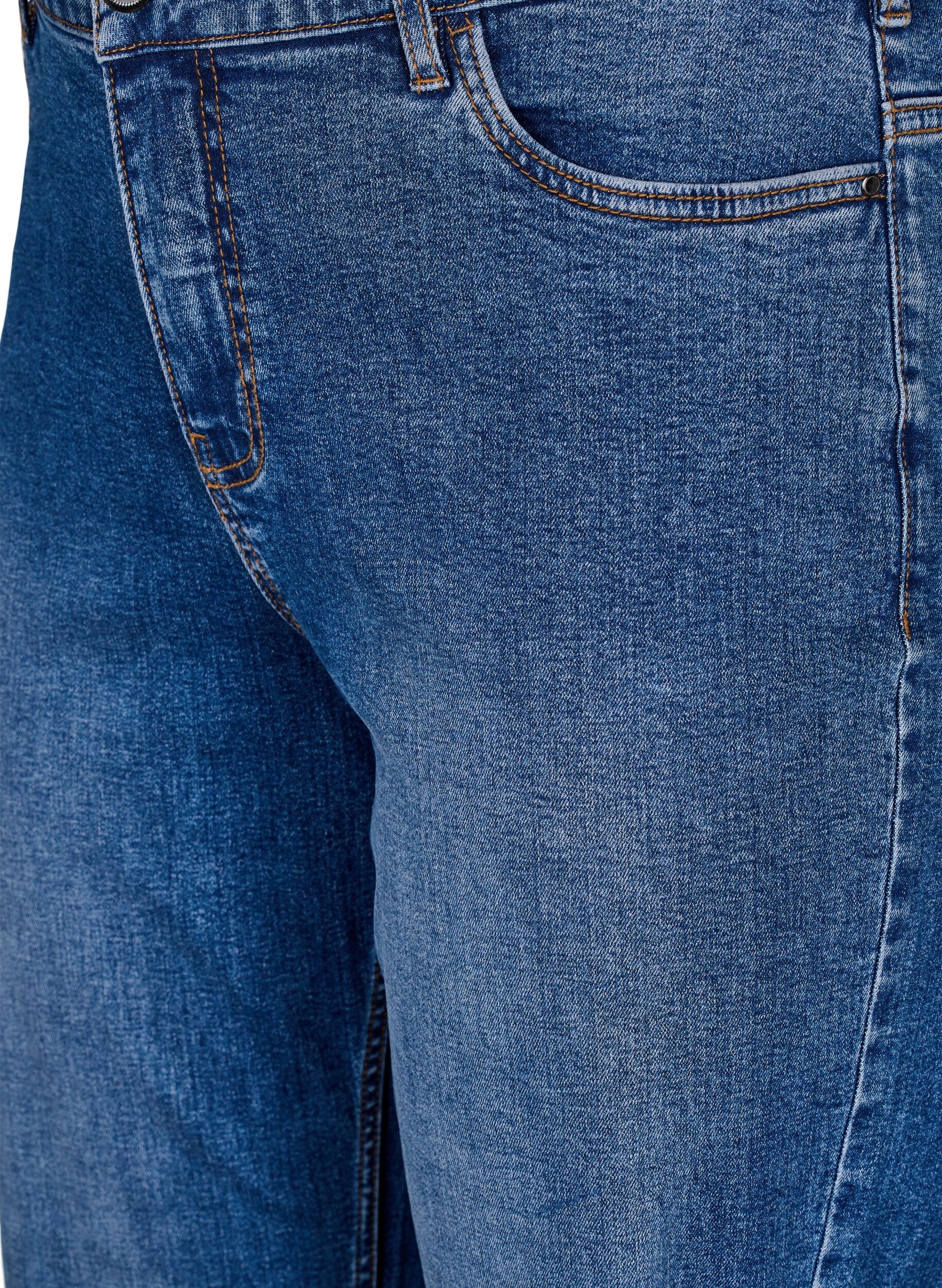 Zizzi Gemma Jeans mit hoher Taille in Regular Fit, Blau, Packshot image number 2