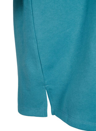Sweatshirtkleid mit kurzen Ärmeln und Schlitzen, Brittany Blue, Packshot image number 3