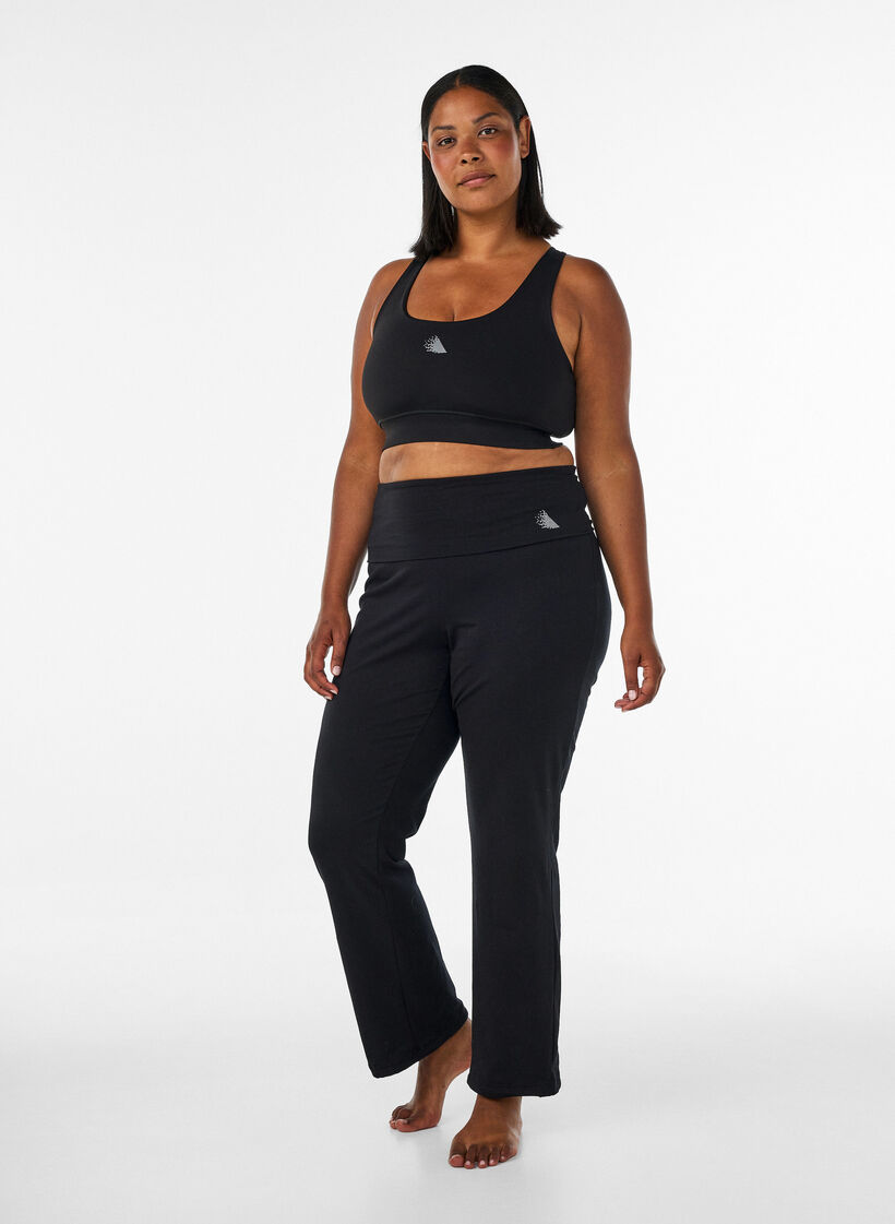 Sporthose aus Baumwolle, Schwarz, Model image number 1
