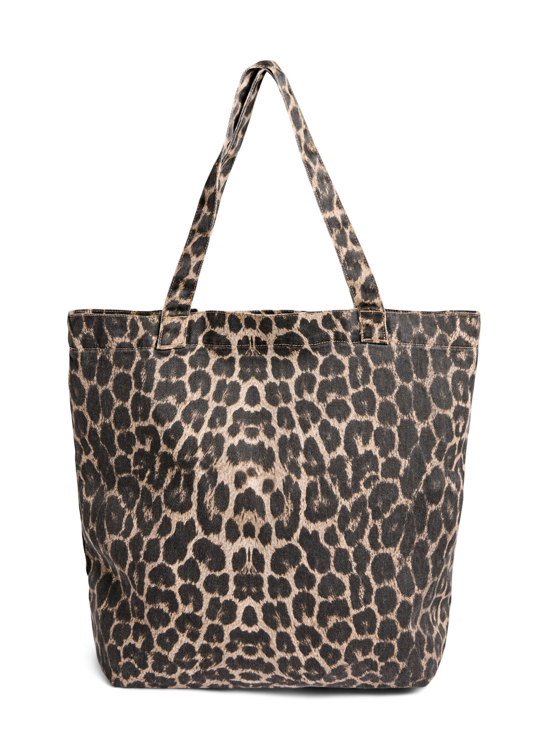 Denim Shopper mit Leopardenmuster