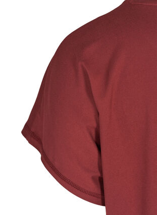 Einfarbiges Trainings-T-Shirt, Tawny Port, Packshot image number 3