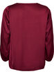 Satinbluse mit Spitzenapplikation und Perlen, Rot, Packshot image number 1