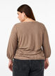 Bluse mit Struktur und 3/4-Ärmeln, Braun, Model image number 2