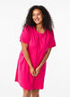 T-Shirt-Kleid aus Baumwolle, Bright Rose, Model image number 0