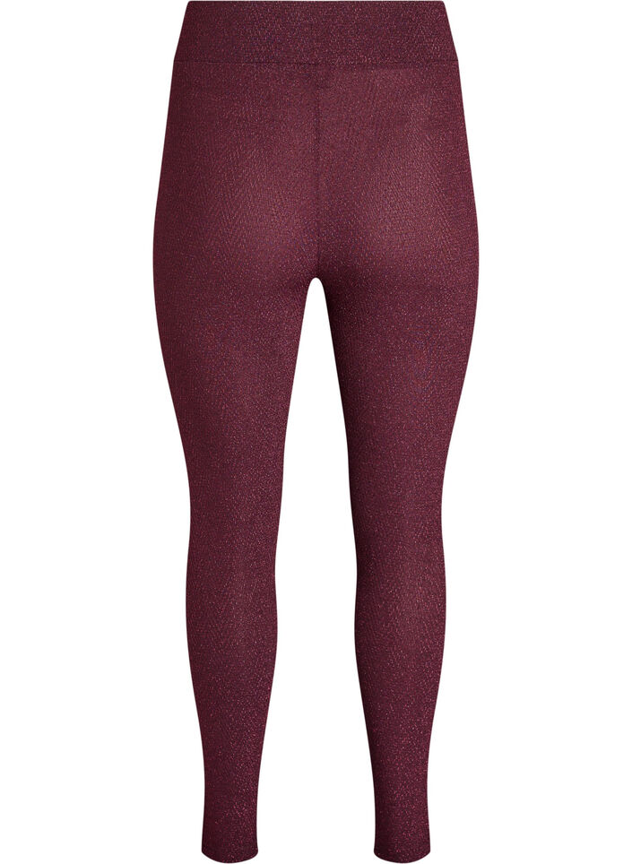 Leggings mit Glitzermuster, Dunkles Bordeaux, Packshot image number 1