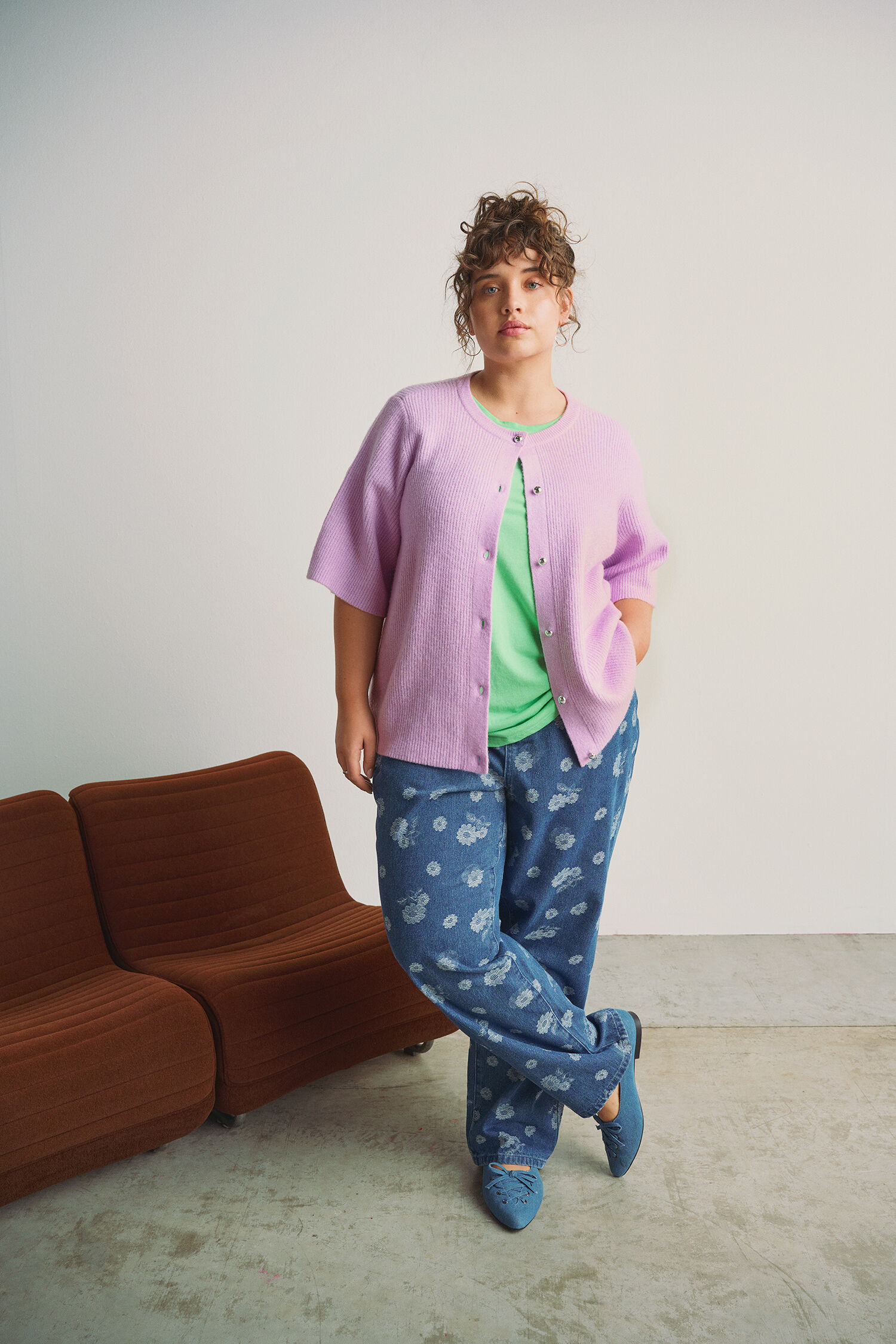 Zizzi Farbenfrohe Strickwaren, , Model