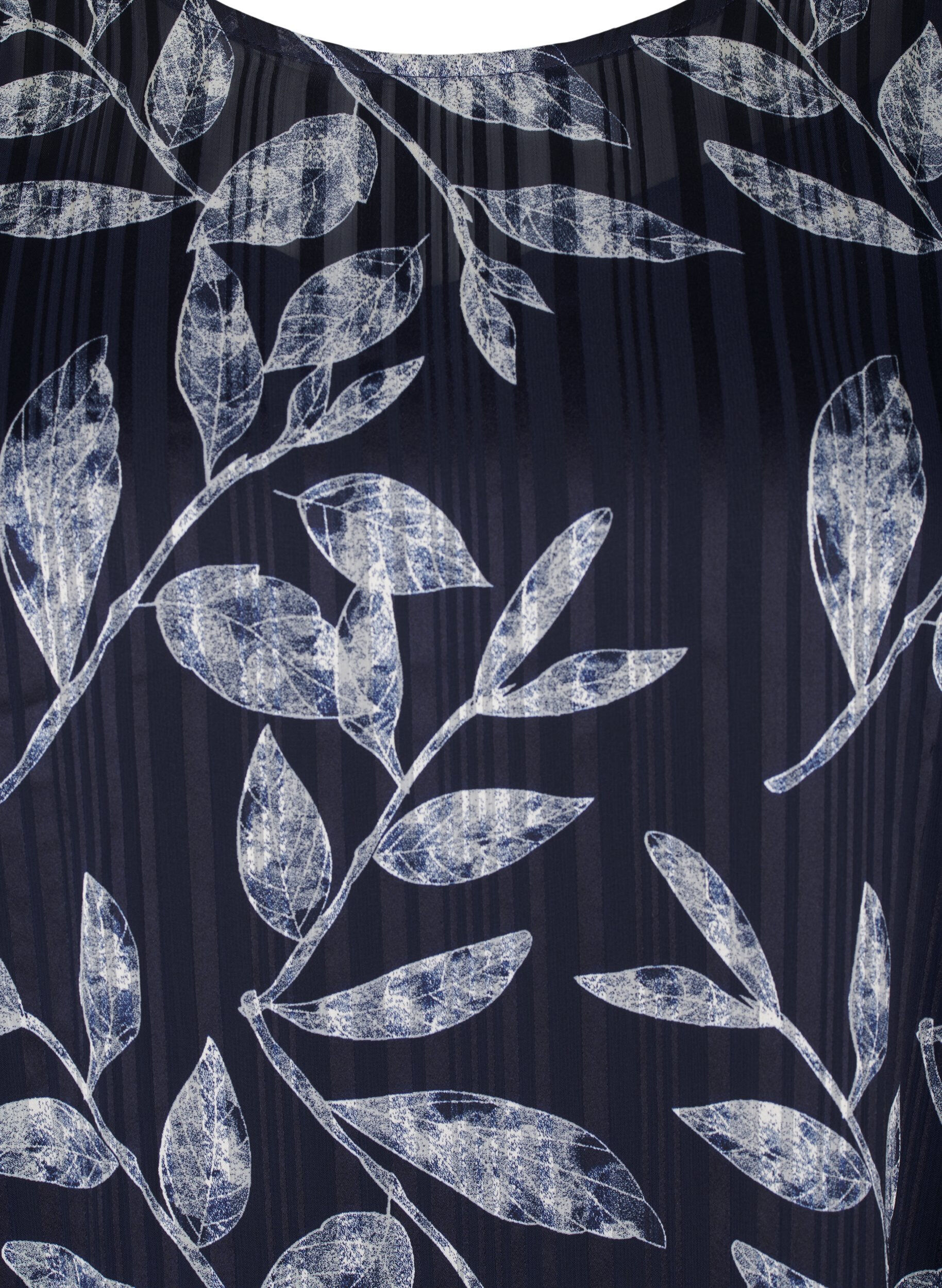 Zizzi Kurzkleid mit Print und Rundhalsausschnitt, Ev.Blue Flower AOP, Packshot image number 2