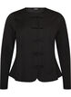 Figurbetonter Cardigan mit Knotenverschl&uuml;ssen, Schwarz, Packshot image number 0