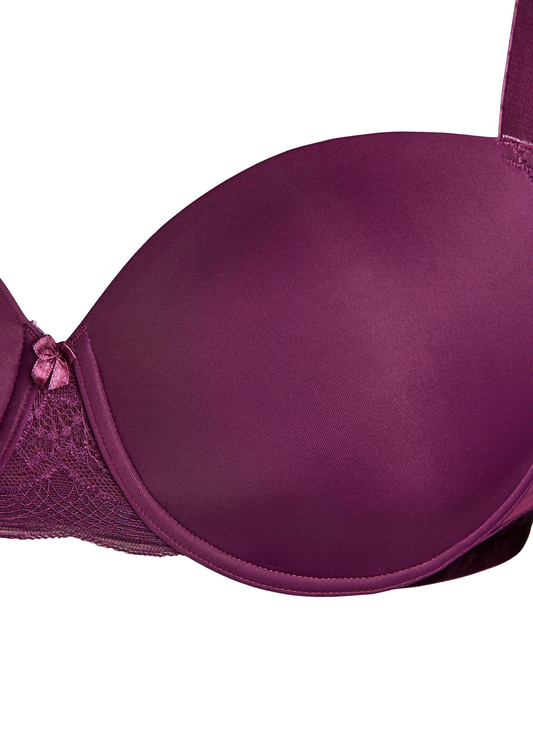 ZizziVorgeformter BH mit Mesh, Lila, Packshot image number 2