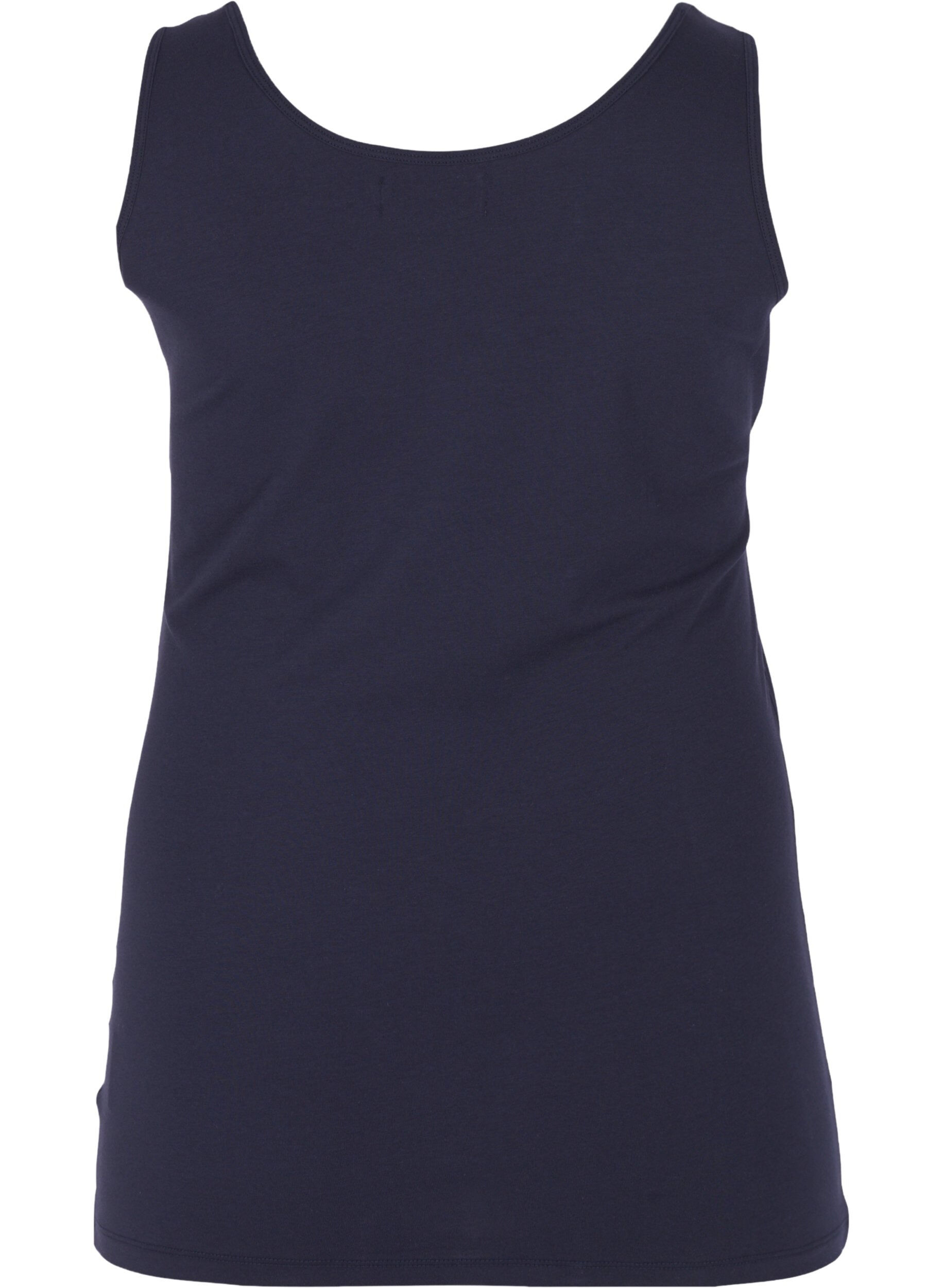 Zizzi Einfarbiges Basictop, Blau, Packshot image number 1
