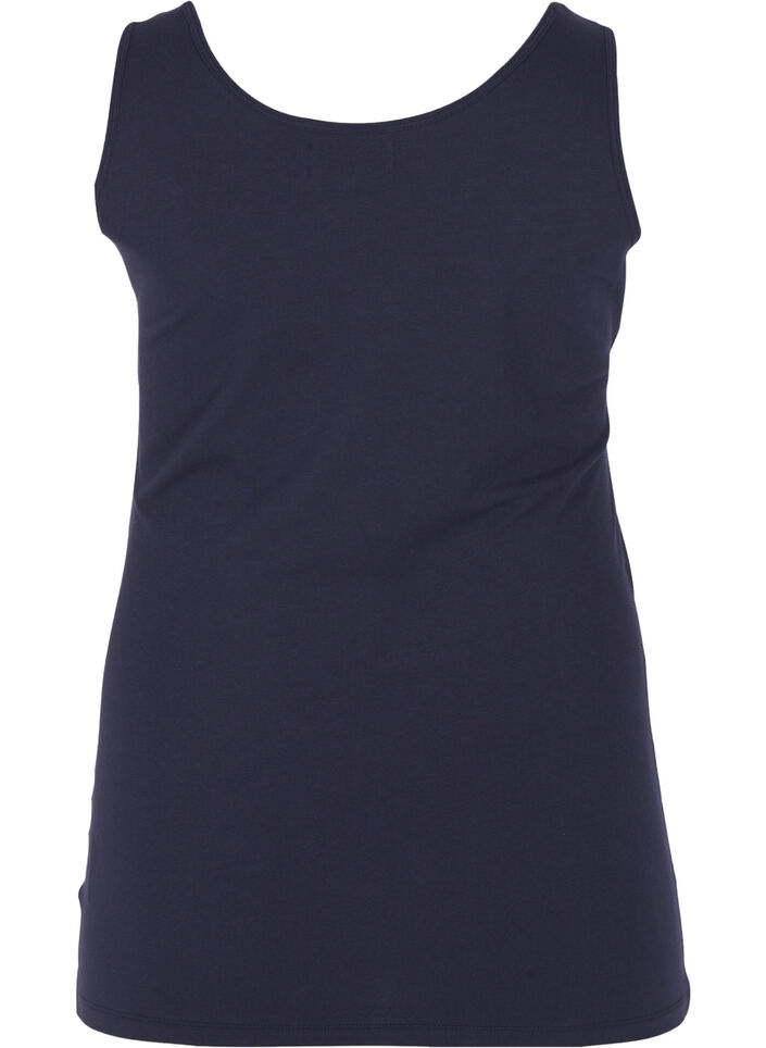 Einfarbiges Basictop, Blau, Packshot image number 1