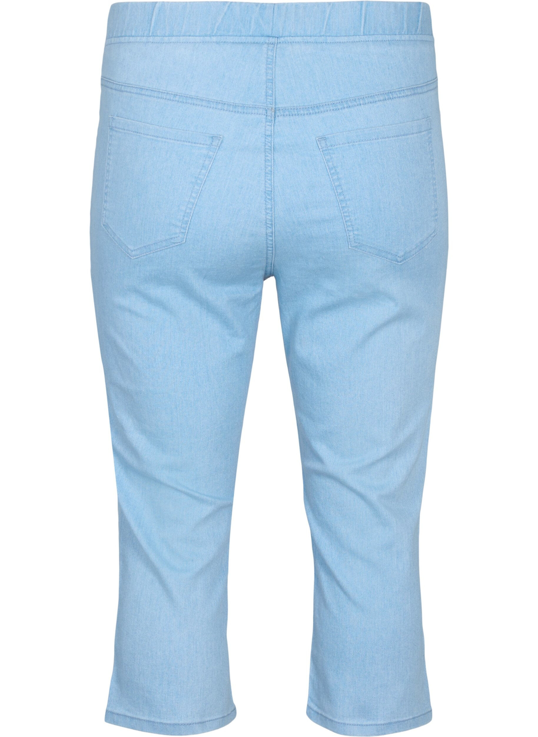 Zizzi Caprihose in Baumwollmischung, Light blue denim, Packshot image number 1
