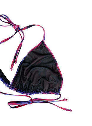 Triangel-Bikini-BH mit Muster, Pink Flower AOP, Packshot image number 3