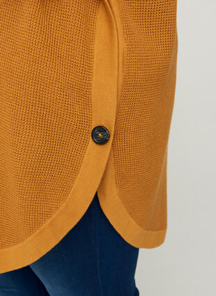 Kurzarm Strick-Poncho, Spruce Yellow, Model image number 2