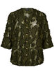 Bluse mit ausgefransten F&auml;den und Struktur, Gr&uuml;n, Packshot image number 0
