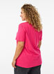 Kurz&auml;rmliges T-Shirt mit V-Ausschnitt, Pink, Model image number 2