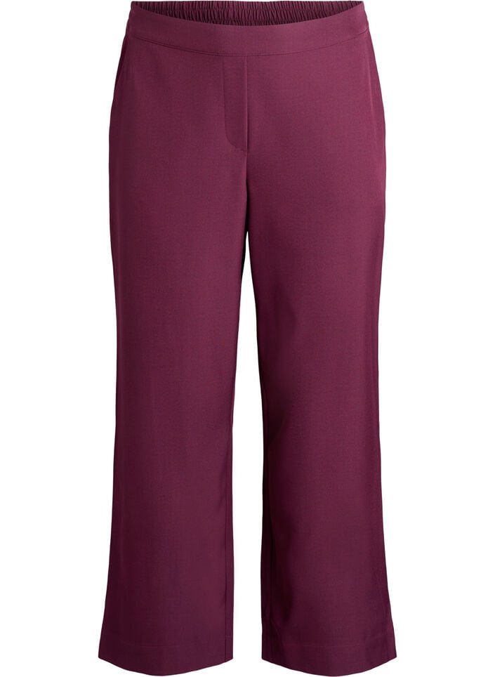 Lockere Hose mit Taschen, Dunkles Bordeaux, Packshot image number 0